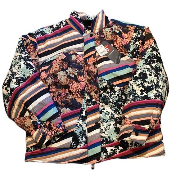 NWT FP Movement Women's Bunny Slope Printed Puffer Jacket Sz. Large Coat - Picture 9 of 11